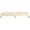 Box Spring Bed Frame Cream 140 x 190 cm Artificial Leather