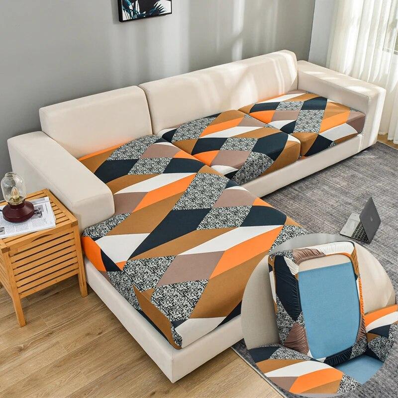 1 Stück Stretch Couchkissenbezüge Sofasitzkissenbezüge Rutschfester Möbelschutz Ersatz für Einzelkissen