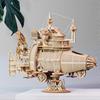 3D Wooden Puzzle Pirate Ship & Starship Model Kit - DIY Creative Assembly Toy for Kids, Gifts, Decor