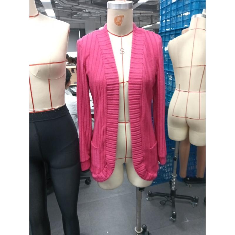 Solid Color Long-sleeved Versatile Women's Cardigan Jacket Casual Top