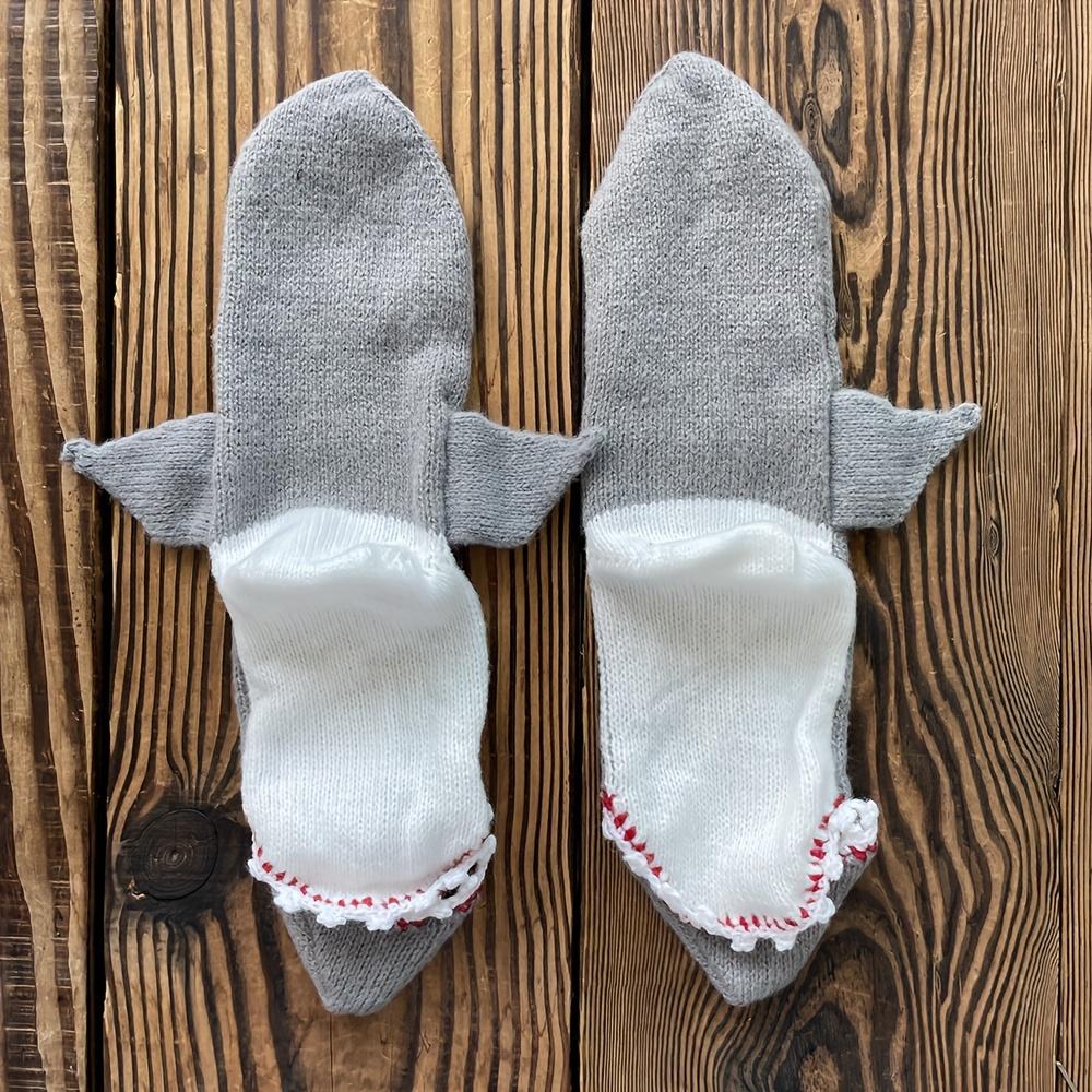 Unisex Handmade Crochet Cartoon Shark Socks 3D Warm Floor Socks Women's Socks & Hosiery Fit Autumn and Winter