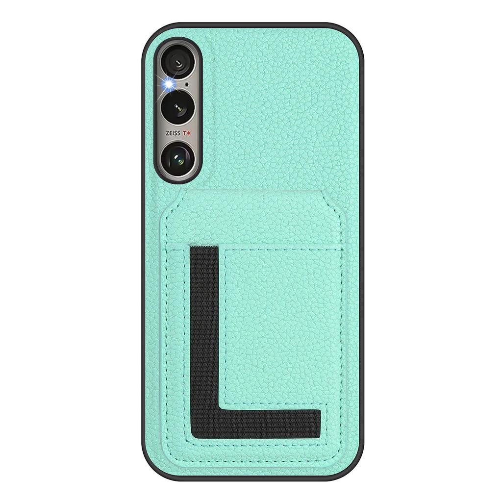 For Sony Xperia 1 VI Magnetic Case TPU+PU Leather Phone Back Cover with Detachable Card Holder