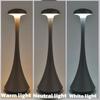 Lampada da Tavolo Ricaricabile, Dimmerazione Continua, Lampada da Scrivania Moderna con Controllo Touch - 3 Colori (Freddo/Naturale/Caldo), Lampada da Tavolo per Decorazione Casa per Camera da Letto