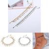 European Style Water Crystal Anklet For Women With Tassel And Alloy Material