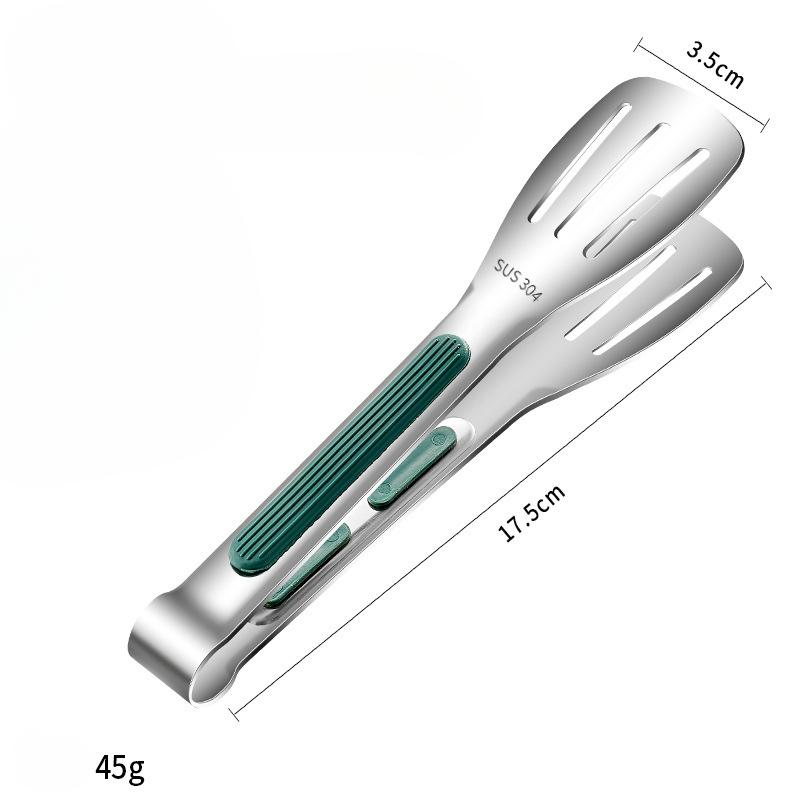 

Зажим для еды из нержавеющей стали 304, зажим для барбекю, коммерческий зажим для барбекю, кухонный трехлинейный зажим для еды для стейка 304#7inch