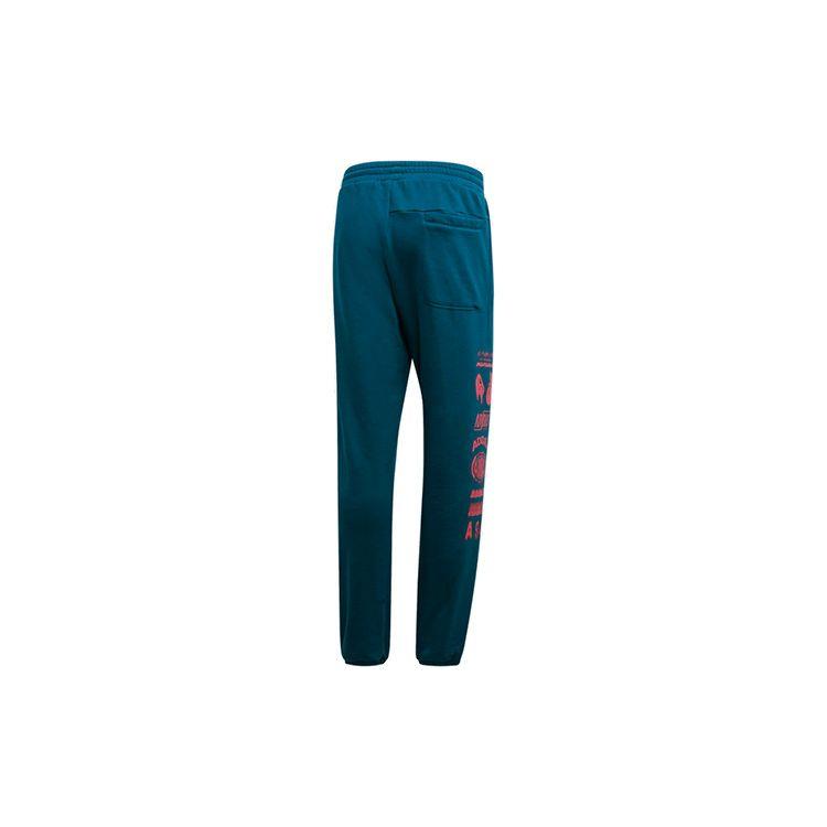 Adidas Fleece Tapered Jogger Pants With Logo Print Men Bottoms Blue FJ4664