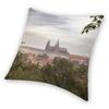 St. Vitus Cathedral From Afar Square Pillowcase Polyester Linen Velvet Printed Zip Decor Throw Pillow Case Car Cushion Cover 18"