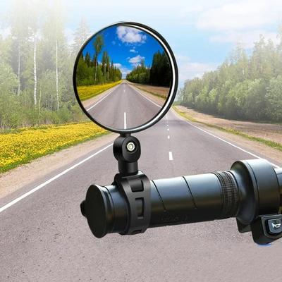 Rétroviseur de vélo universel réglable rotatif grand angle rétroviseur de cyclisme adapté aux accessoires de sécurité extérieure