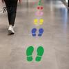 Indoor Spielbereich Fußabdrücke 4 Bögen 8 Paare Kinderschuh Aufkleber, Bunte Fußabdruck Bodenaufkleber Frühpädagogik Aufkleber PVC Schritt für Klassenzimmer