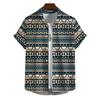 Camisas Havaianas Vintage de Verão Para Homens Estampa Étnica Blusa de Lapela Moda Casual Roupas Femininas Camisetas de Manga Curta Tops
