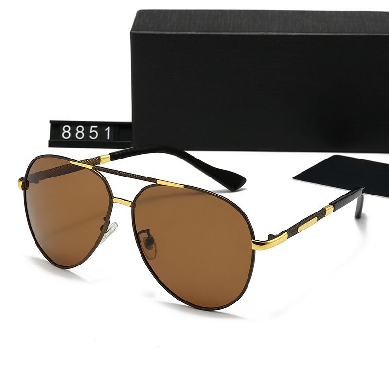 Men's Vintage Aviator Sunglasses: Polarized, Myopia-Ready, Trendy Driving Shades (Model 8851)