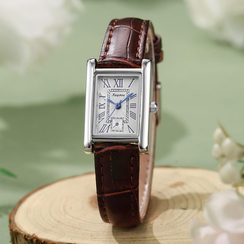 New Bestseller Women's Quartz Watch - Elegant Leather Strap, Simple High-End Design for Students and Fashion Enthusiasts
