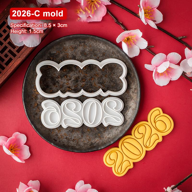 2026 Year Of The Horse Cookie Cutter Plastic Horse Mold For Fondant Biscuits Easy Release Design Diy Cookie Stamp Bakery Tools