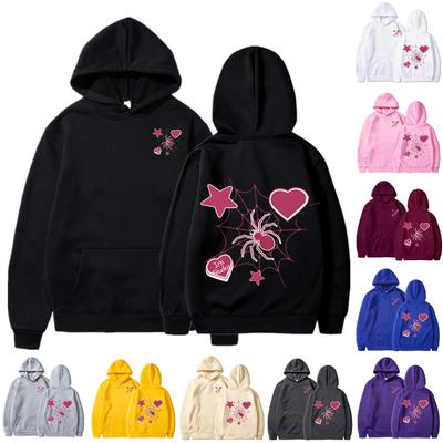 Kapşonlu Spor Eşofman Takımı Unisex Koşu Kıyafetleri Uzun Kollu Kazak Kapşonlu Sweatshirt