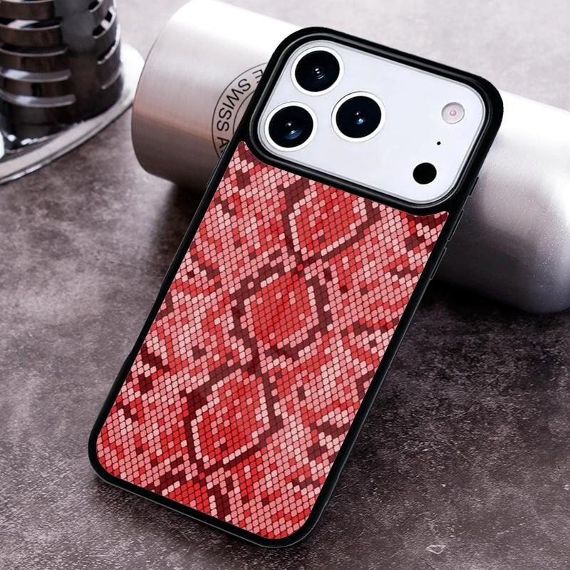 Schlangenhaut-Print Handyhülle Für iPhone 17,16e,15,14,13,12,11,Mini,Pro,MAX Weiche Silikonhülle