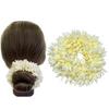 Temperia (1 Pcs) Scented Mogra Gajra Hair Accessories For Women & Girls - Hair Flower Bun Artificial Fake Gajra Scrunchies Rubber Band - Premium & V