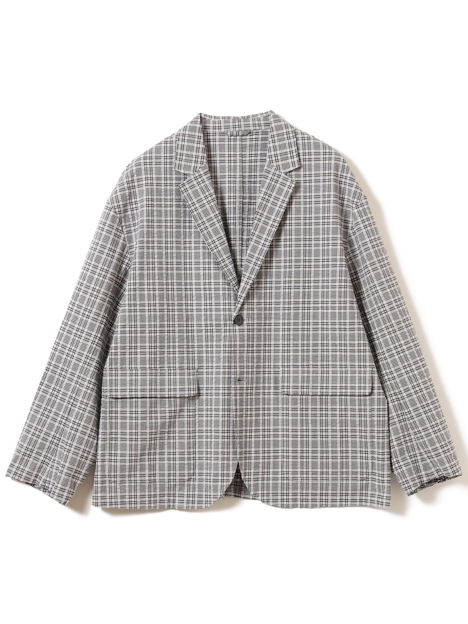 

В:MING LIFE STORE от BEAMS Мужская клетчатая футбольная куртка, Серая, M_92160085247