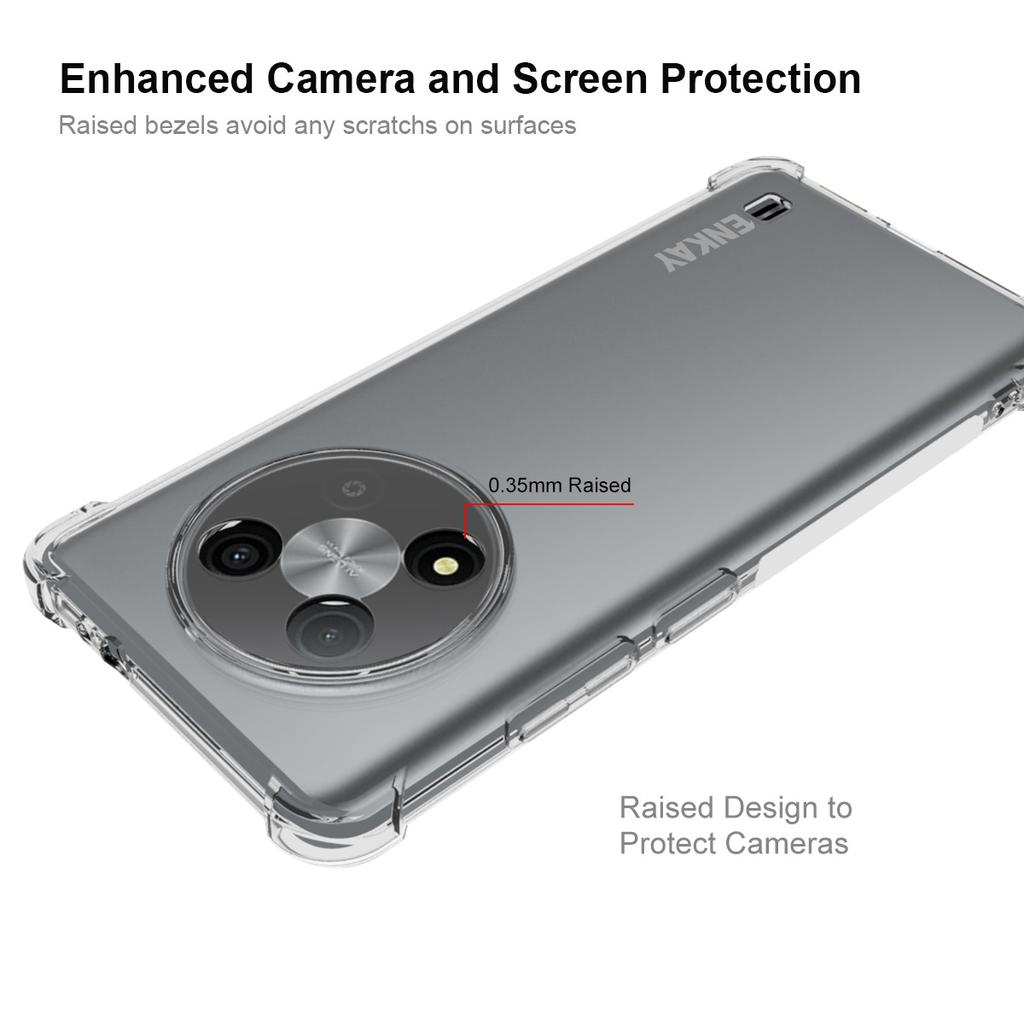 ENKAY HAT PRINCE Für ZTE Blade A73 5G TPU Hülle HD Klar Verdickte Ecken Handy Rückseite