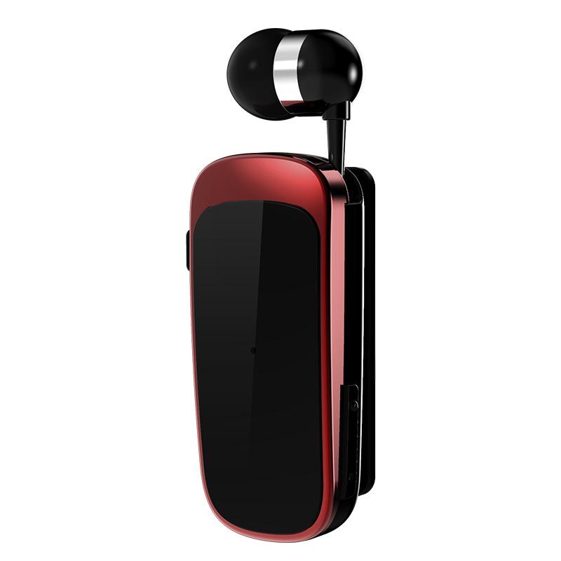 Bluetooth Wired Headset with Ultra-Long Battery, Single Ear, In-Ear Design, Vibration Alert, and Retractable for Business Calls.