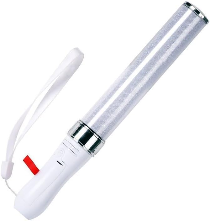 HAYOKU Konsertljuspenna med Automatisk och Manuell Växling 24 Höga Hejarklackar Enkel Hantering 2-delad Växling, 25 cm, Färgskiftande LED-lampor, Ljusstyrka,