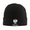Polska Vintage Poland Polish Flag Knit Hat Beanies Autumn Winter Hats Warm Unisex Casual Polish Eagle Caps for Unisex Women Gift