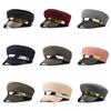 Female Beret Cap For Fall Winter Cotton Material With Short Visor And Sun Protection For Outdoor Activities