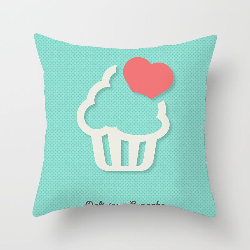 Blue Print Nordic Style Cushion Car Sofa Cushion Pillow Lumbar Cushion Cover Home Furnishings