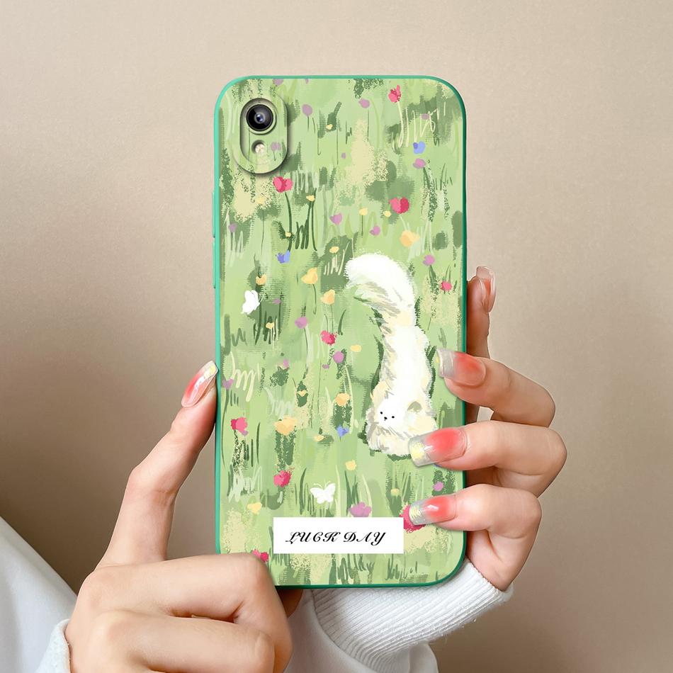For Vivo Y93 Y93S Y91C Y91i Y90 Y1S Case Fashion Design Camera Protection Shockproof Back Cover Soft Liquid Silicone Phone Cases