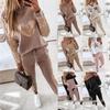 2020 High Neck Long Pants Two-Piece Set: Autumn/Winter Casual Hoodie for Women (YS2455 Fashion)
