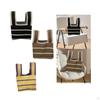 Striped Contrast Bag Knitted 20cm X 35cm Versatile Portable Stylish Polyester Travel Party Tote
