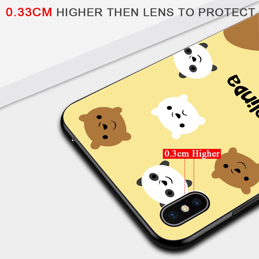 Carcasă drăguță cu urs panda Carcasă minunată pentru telefon din silicon moale TPU, rezistentă la șocuri