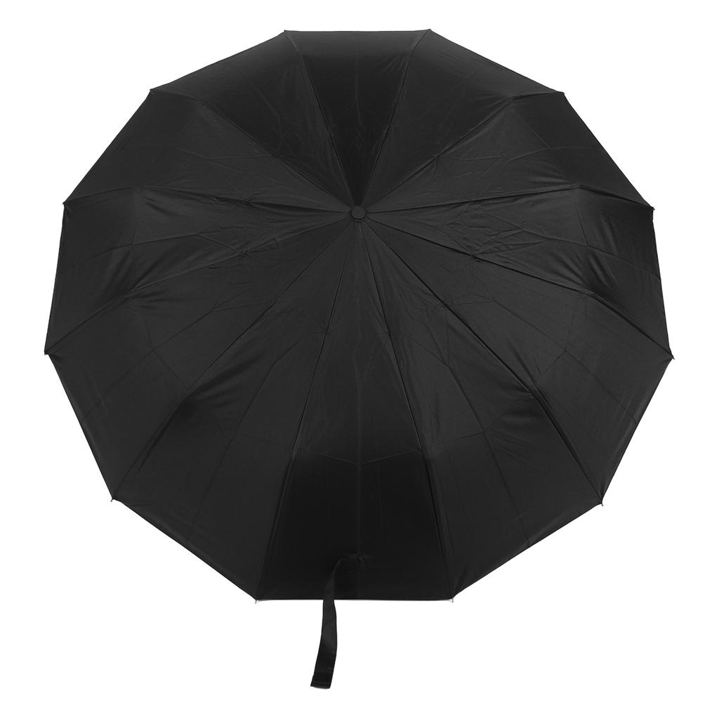 Automatic Folding Umbrella Graphite Black 12 Ribs UV Protection Auto Collapsible Umbrella for Outdoor