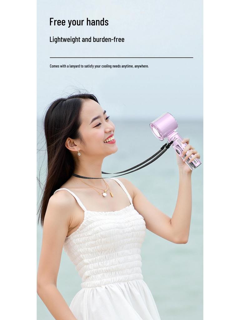 Mecha Style Transparent Portable Mini Handheld Fan for Outdoor Cooling