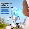Portable Stroller Fan Octopus Suction Cup Mini Fan, Flexible Legs Desk Clip with 3 Quiet Speed, USB Rechargeable Small for Car Office, Summer