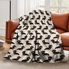 Dachshund In Sweaters Pattern Blankets Fleece Printed Cute Portable Soft Throw Blanket For Bed Office Quilt Dog Flannel Blanket