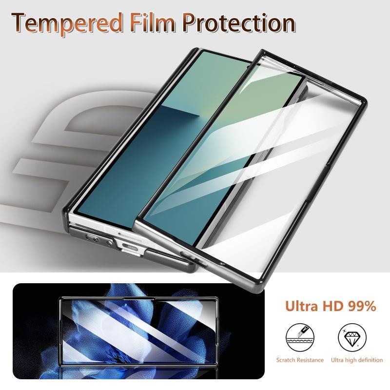 2in1 Magnetic Card Slot Stand Leather Case For Samsung Galaxy Z Fold 8 Ultra 7 6 5 4 3 Hinge Protector Wireless Charging Cover