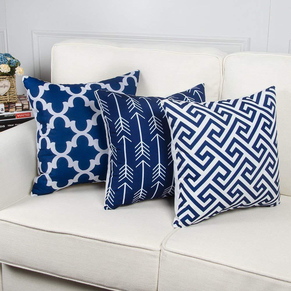 Japanese Printed Geometric Pillow Cover Office Sofa Cushion Cushion Cover Linen Pillow Cover
