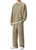 Atkata Autumn Solid Size 2XL Men's Sweatsuit, Color, Stylish, Casual, Stretch, Moisture-Wicking, Quick-Drying, Khaki,
