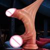 Skin Sliding Foreskin Dildo with Real Testicles Strapon Realistic Dildos for Women Men Lesbian Anal Dick Adult Sex Toys Penis 18