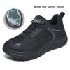 Wide Toe Work Safety Shoes Men Anti Smash Anti Puncture Steel Toe Shoes Lightweight Work Sneakers Protection Safety Boots