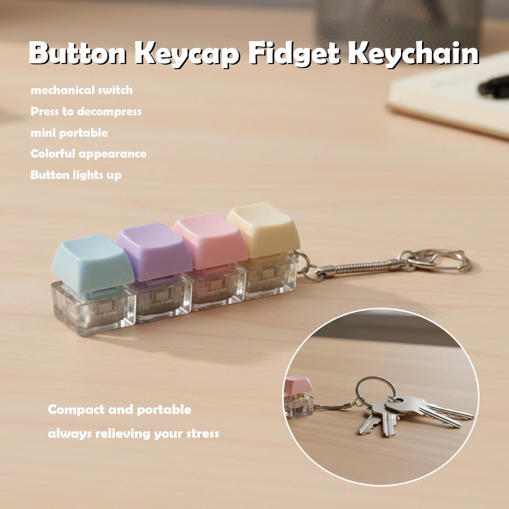 Fidget Decompression 1/4/5/9 Keyboard Key Toy Anti Stress Finger Keyboard Games For Adults Antistress Toys Games Keychain