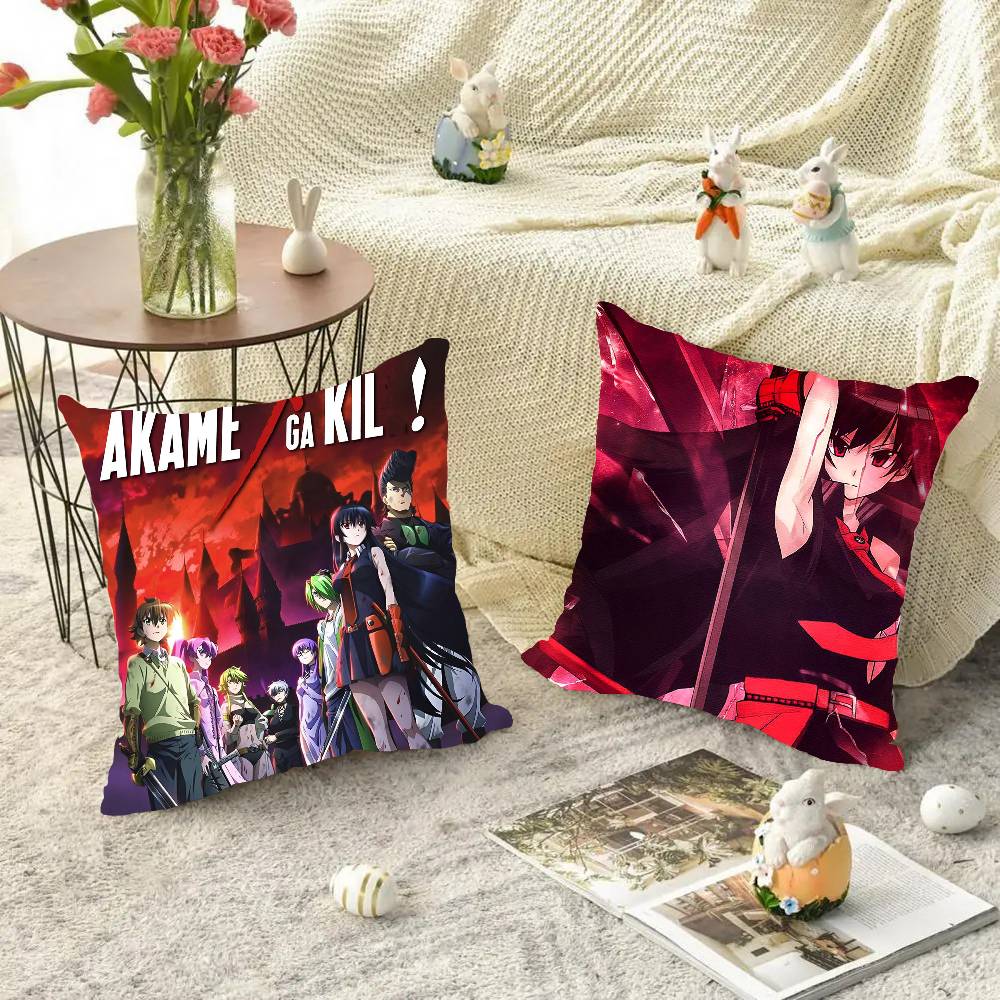 Anime Akame Ga Kill Pillow Case Square Pillow Bedroom Sofa Leisure Comfort Cushion Car Living Room Home Decoration