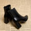 Fashion Aphixta 6.5cm High Heel Ankle Boots Patent Leather Women Winter Boots Pointed Toe Elegant Zip Concise Black Footwear Women Shoes