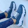 Sneakers Shoes 2025 New Women's Casual Canvas Shoes Lace Up Platform Sneakers Durable Round Toe Women Shoes Light Zapatillas