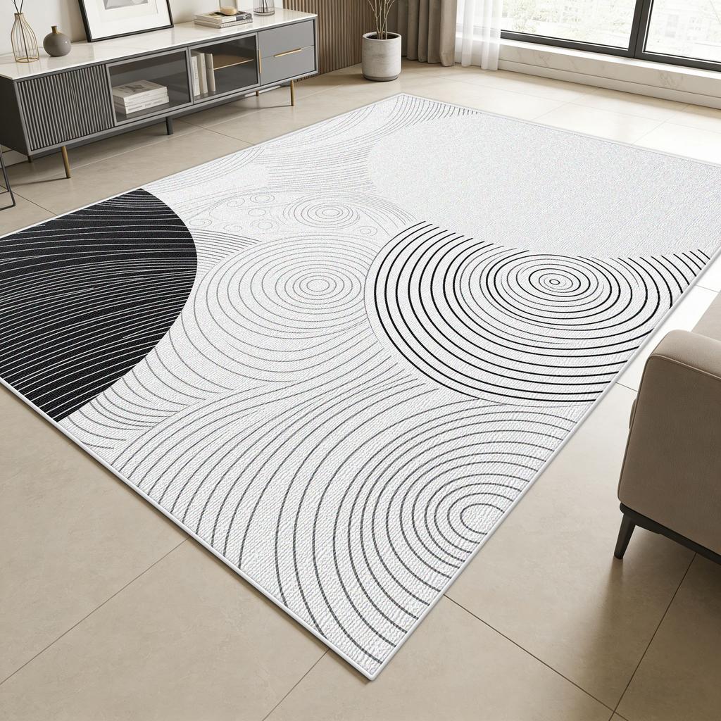 Nordic Minimalism Decoration Large Living Room Carpets Irregular Striped Design Washable Soft Rug Bedroom Sofa Area Floor Mat