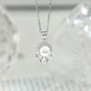 S925 Sterling Silver Pearl Necklace Light Luxury Niche Pendant Bead Silver Neck Chain Accessories Women