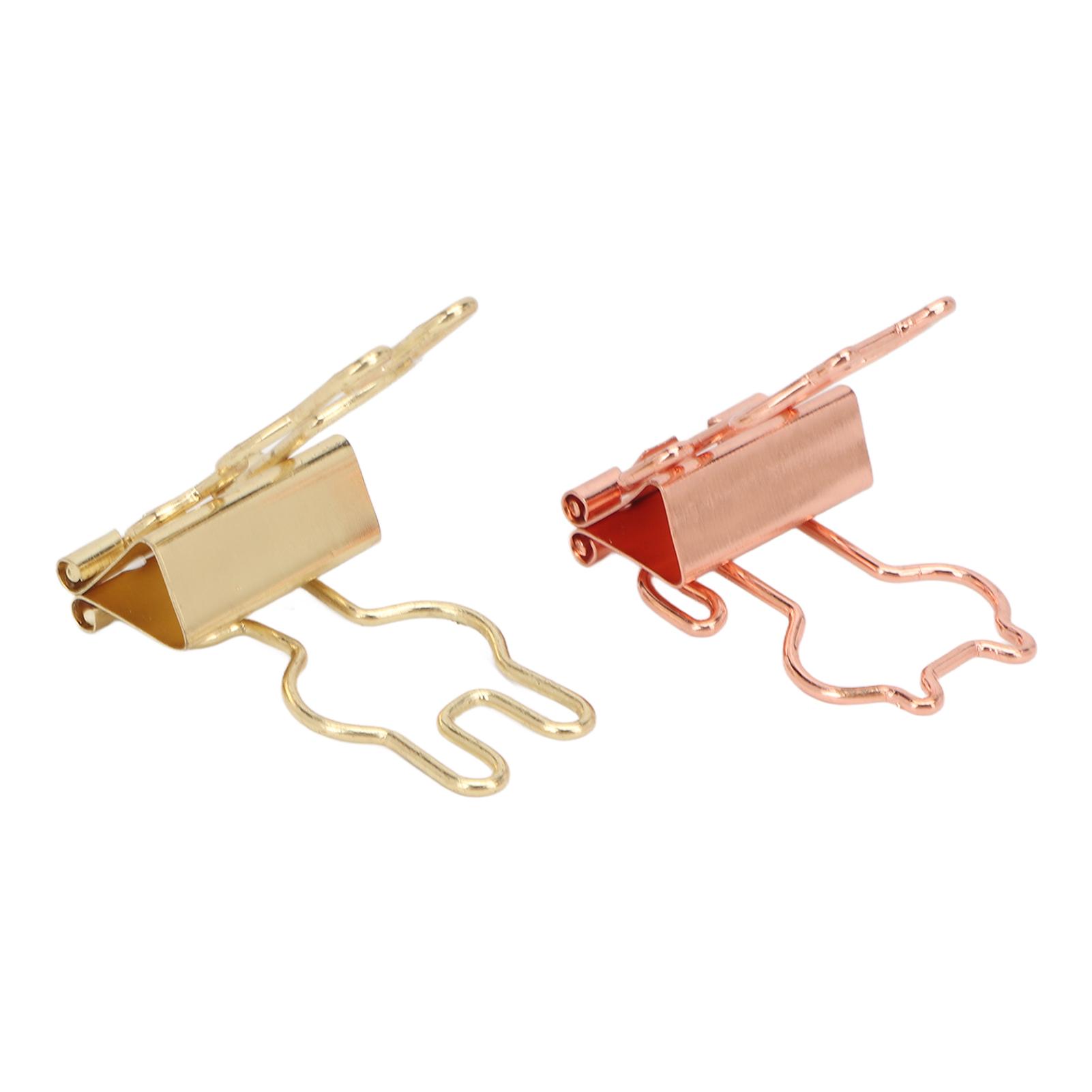 100pcs Binder Clips Strong Clamping Force Rust Resistant Metal Rabbit Binder Clips Cat Binder Clips for Office