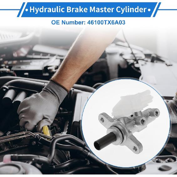 1 Pcs Brake Master Cylinder for Honda Civic 2012-2015 Durable Aluminum Alloy,Plastic Engine Compartment Hydraulic Master Cylinder with Reservoir