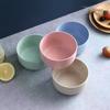 1pc Solid Color Wheat Straw Bowl Fruit Vegetable Dessert Rice Bowl Lightweight Food Bowls Household Kitchen Dining Tableware
