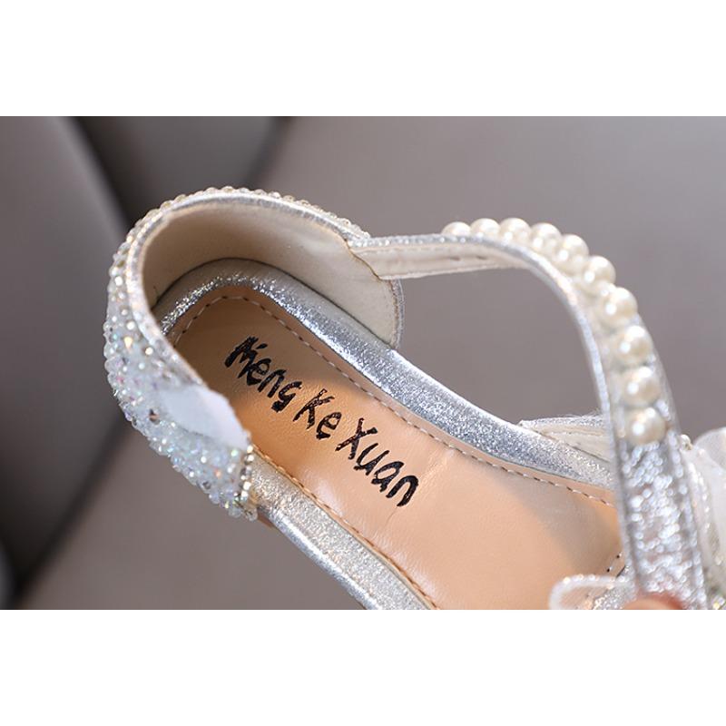 Autumn new style ladylike baby girl girls' princess rhinestone flat shoes, leather shoes, dance performance shoes, sandals